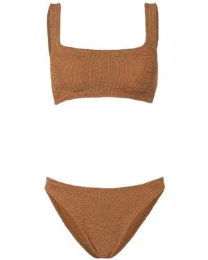 Hunza G Xandra Crinkle-Effect Bikini - White