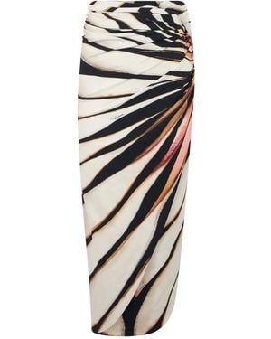 Roberto Cavalli Knotted Ray-Print Sarong - Pink