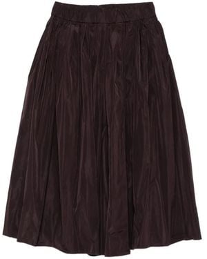 Susanne Bommer Gathered Pleated Midi Skirt - Purple