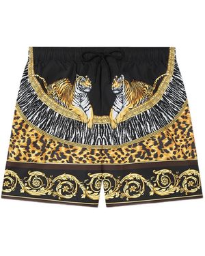 Versace Wild Cats Badeshorts - Schwarz
