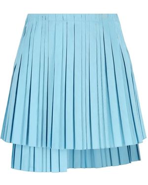 Fendi Pleated Tiered Mini Skirt - Blue