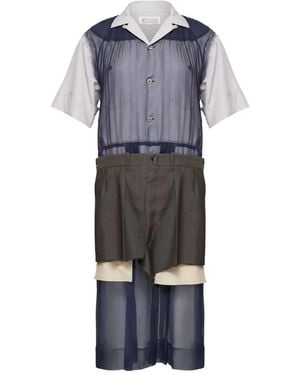 Maison Margiela Layered Midi Dress - Blue