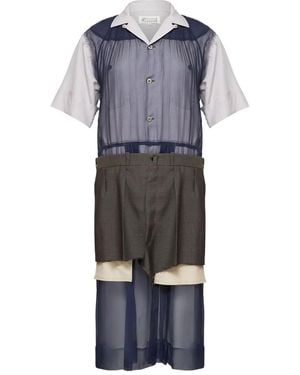 Maison Margiela Layered Midi Dress - Blue