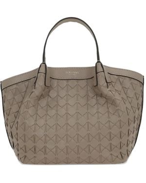 Serapian Mini Secret Woven Tote Bag - Grey