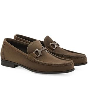 Ferragamo Gancini Ornament Moccasins - Brown