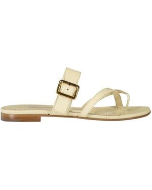 Manolo Blahnik Thalusa Buckle-Fastening Leather Sandals - Metallic