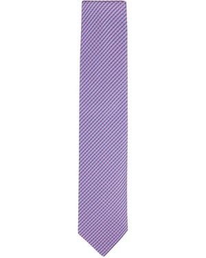 Eton Geometric-Patterned Silk Tie - Purple
