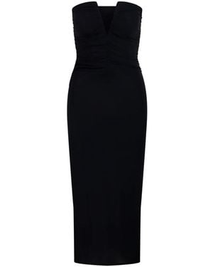 Amazuìn Robe-Bustier À Fronces - Noir