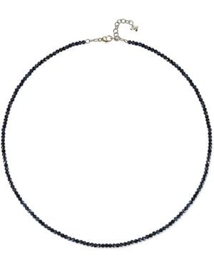 Mateo Sapphire Beaded Necklace - Metallic