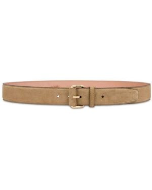 Moschino Suede Belt - White