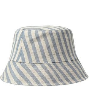 Brunello Cucinelli Striped Bucket Hat - White