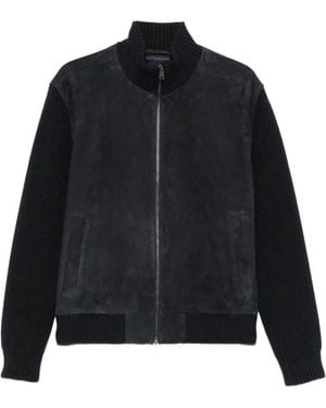 BOSS Suede Paneled Jacket - Black