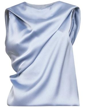 Blanca Vita Haut Drapé À Design Asymétrique - Blue