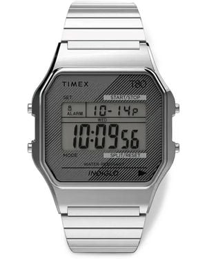 Timex T80 Digital 34Mm Watch - Gray