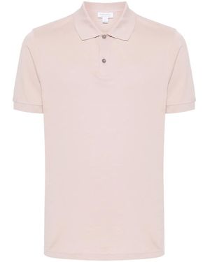 Sunspel Short-Sleeve Cotton Polo Shirt - Pink