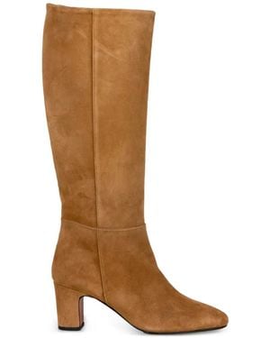 Roberto Festa Suede Block-Heel Knee-High Boots - Brown