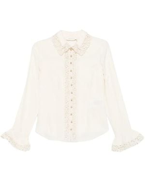 Zimmermann レーストリム ブラウス - ホワイト
