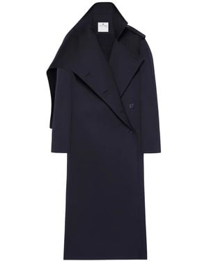 Courreges Oblique Trench Coat - Blue