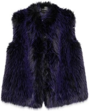 Patrizia Pepe Fluffy Gilet - Blue