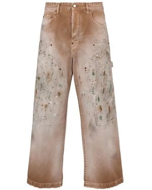 DSquared² Mushroom Field Baggy Carpenter Jeans - Natural