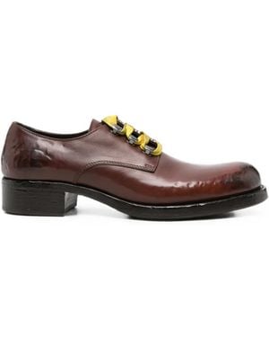 Prada Schnürschuhe Aus Leder - Braun