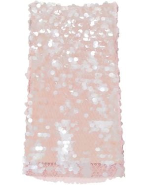 Tory Burch Falda De Malla De Lentejuelas - Rosa