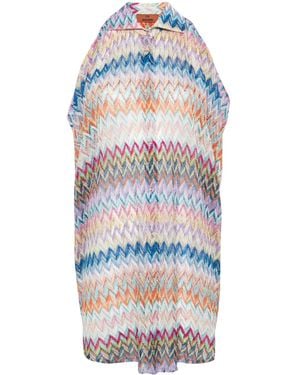Missoni En zigzag camisa de gran tamaño - Azul