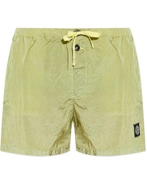 Stone Island ロゴ トランクス水着 - グリーン