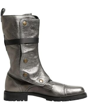 Dolce & Gabbana Stiefel Im Metallic-Look - Schwarz