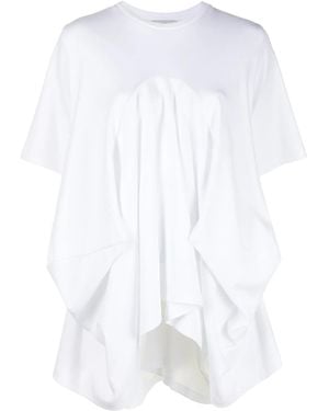 Goen.J Draped Cotton T-Shirt - White