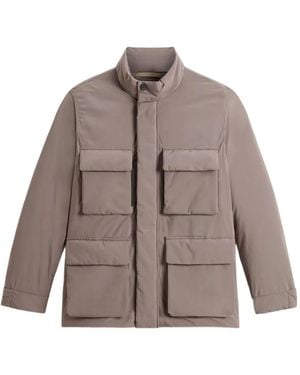 Woolrich Cargo-Pocket Padded Jacket - Brown