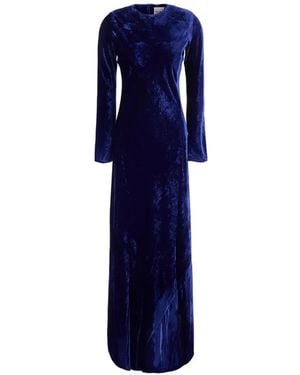 Semicouture Cecily Long-Sleeve Maxi Dress - Blue