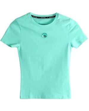 Marine Serre Pearl Logo Baby Fit T-Shirt - Green