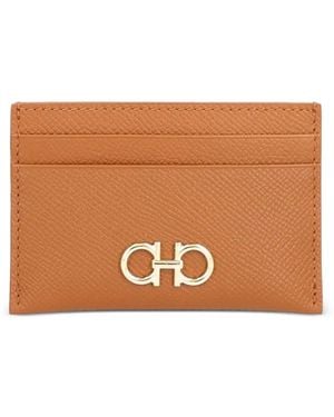 Ferragamo Gancini Credit Card Holder - Brown