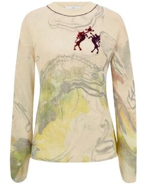 Vivienne Westwood Kyle Print-Detail Wool Jumper - White