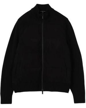 James Perse Suede Zip-Up Jumper - Black