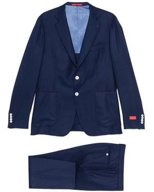 Isaia Anzug mit fallendem Revers - Blau