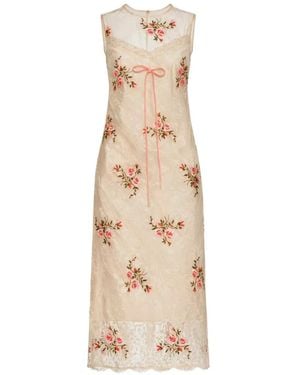 Simone Rocha Floral Lace Dress - Natural