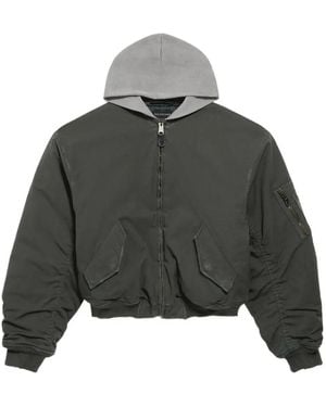 Balenciaga Cotton And Nylon Blend Bomber Jacket - Black