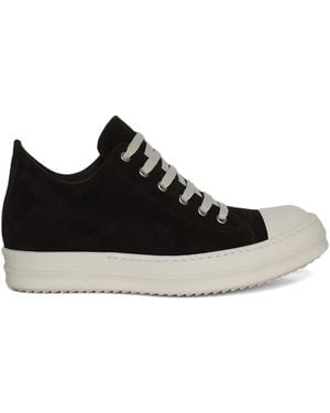 Rick Owens スエード スニーカー - ブラック