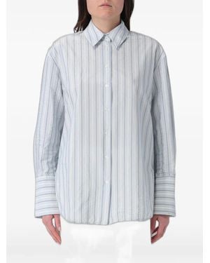 Tela Striped Seersucker Shirt - Blue