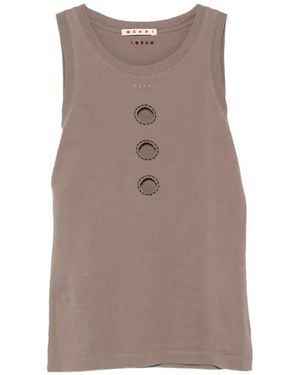 Marni Trägershirt Mit Cut-Out - Braun