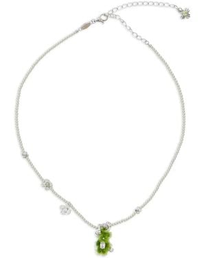 YVMIN Flower Pendant Necklace - White