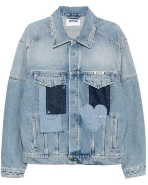 Moschino パッチワーク デニムジャケット - ブルー