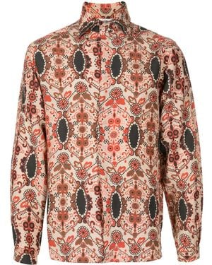 Amir Slama Graphic-Print Long-Sleeved Shirt - Multicolour