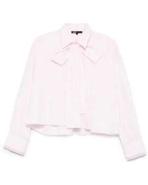 Maje Bow-Detailed Shirt - Pink