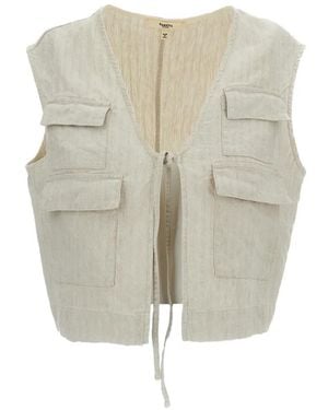 Barena Tie Front Top - White