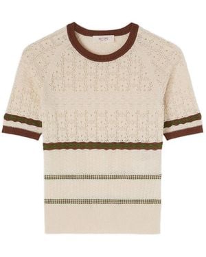 RETORI Mix-Stitch Knit T-Shirt - Natural
