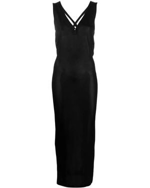 Tom Ford トム・フォード Vネック ニットドレス - ブラック