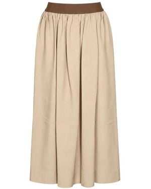 Uma Wang Gathered Elasticated Maxi Skirt - Natural